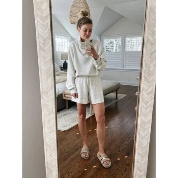 VARLEY Betsy Sweatshirt in Ivory Marl Size Medium - Picture 4 of 14